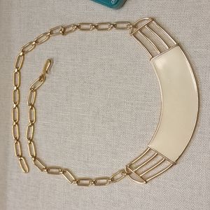 Monet Enamel Gold Tone Vintage Necklace